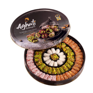 Aghati, Turkish Halqoum Roll With Pistachio, Tin, Jordan, 6x750g
