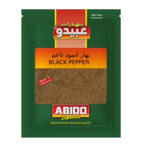 Abido, Black Pepper (Fine), Lebanon, 11x60g (12 per box) (10+1 sachet free, +10g free)