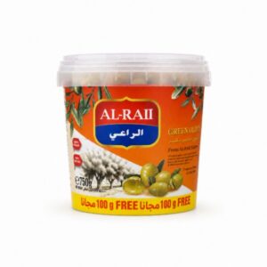 Al Raii, Cracked Green Olives, Bucket, Turkey, 9x750g